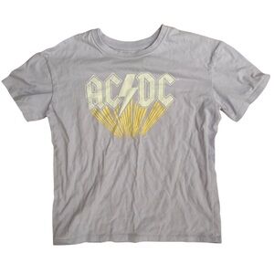 AC/DC Girls Purple Graphic Tee Size Large